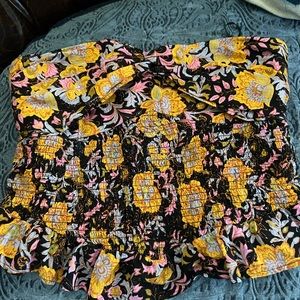 Strapless floral free people top